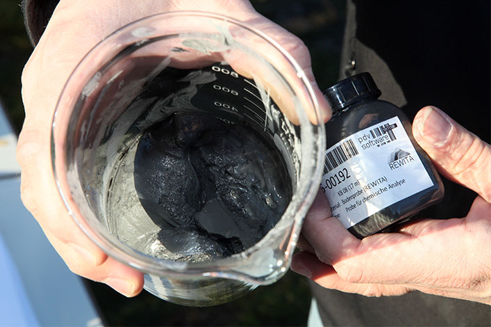 Rückstände aus den Bergeteichen